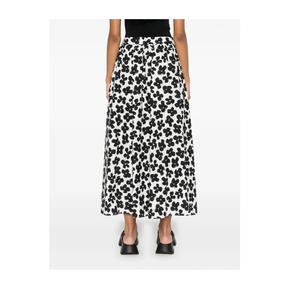 Msgm Zwarte Rok met Plooien Black Dames