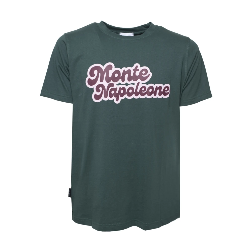 Family First Groene Ronde Hals Katoenen T-shirt Montenapoleone Green Heren