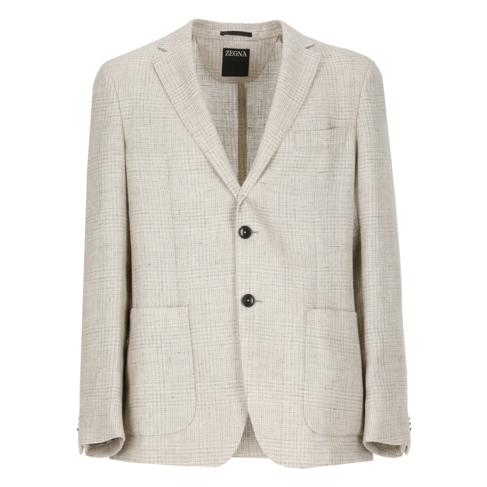 Zegna - Jackets > Blazers - Beige - Zegna - Modalova