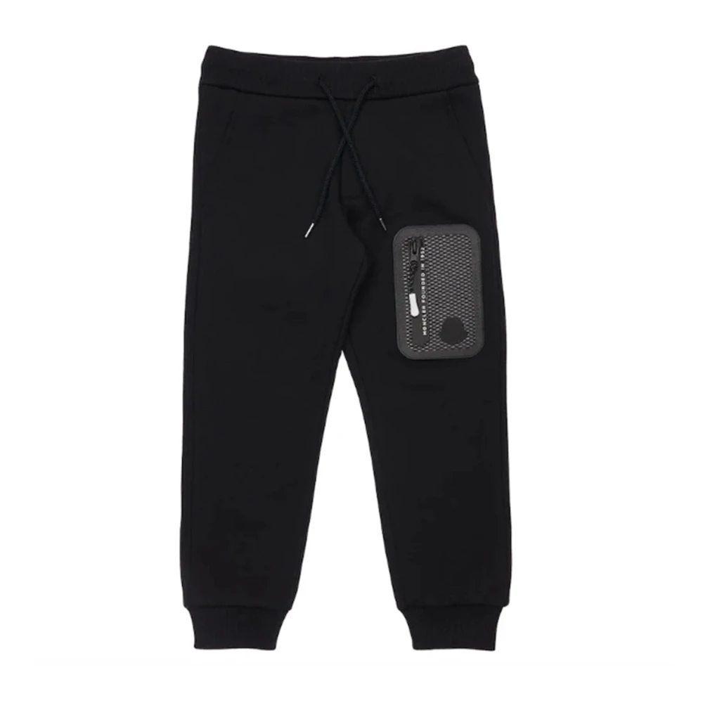Moncler Boys Black Pantalone Jogging - Sweatpants - 5 Y - Kids