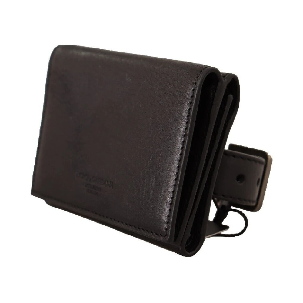 Dolce & Gabbana Elegant Trifold Lederen Multi-Kit Accessoire Black Dames