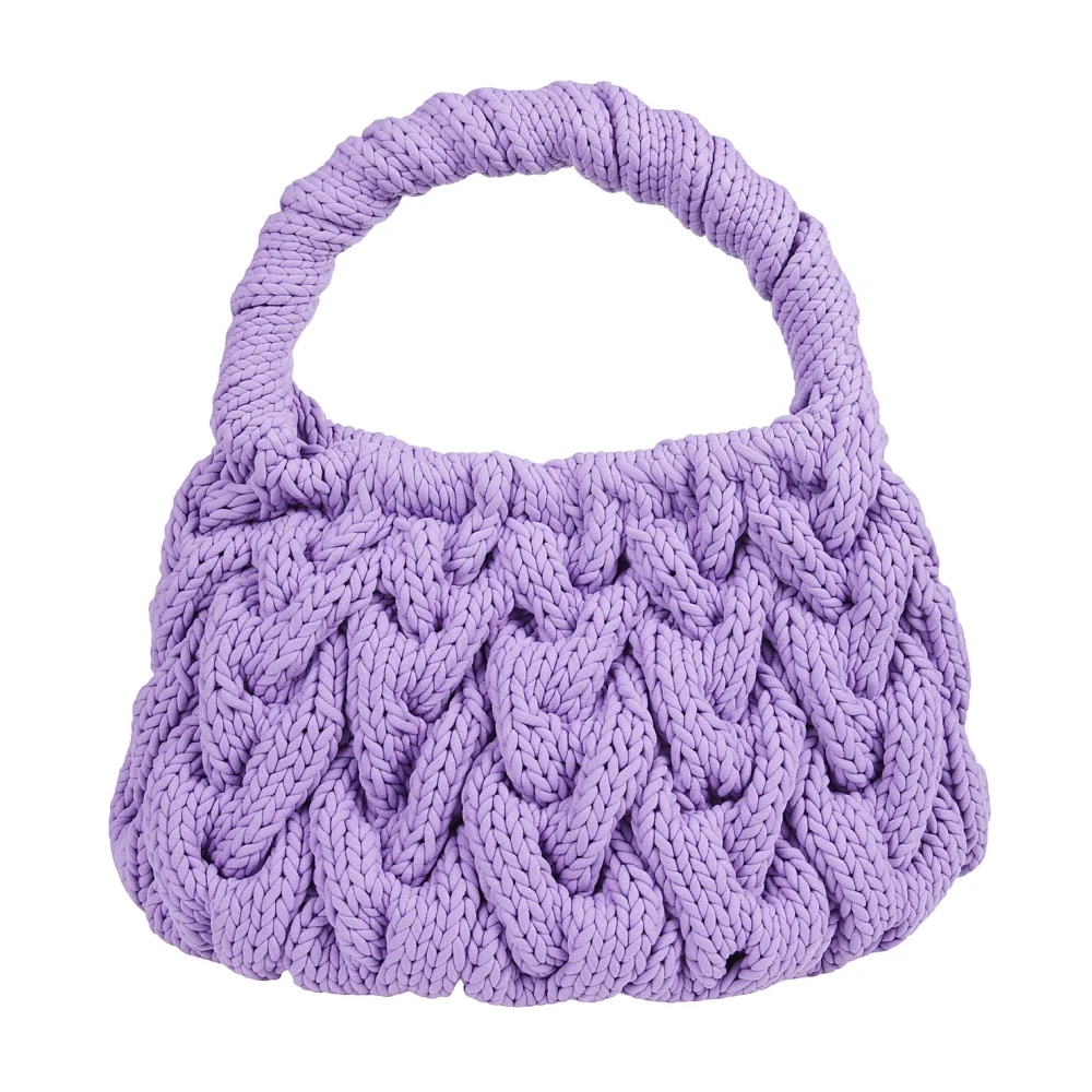 JW Anderson Stijlvolle Cable Knit Tas Purple Dames