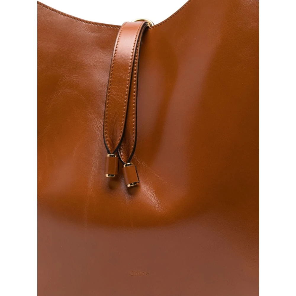 Chloé Bruine Shopper met Gouden Details Brown Dames