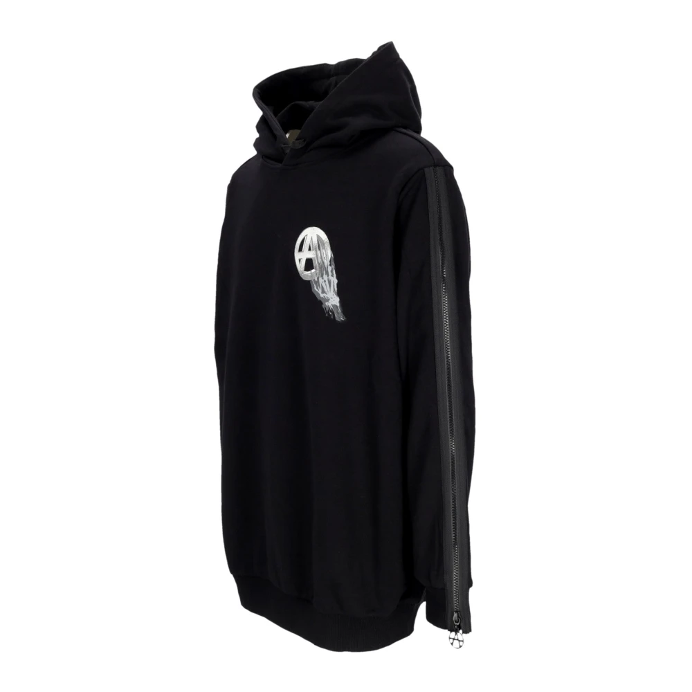 Acupuncture Skulled Logo Lichtgewicht Hoodie Zwart Black Heren