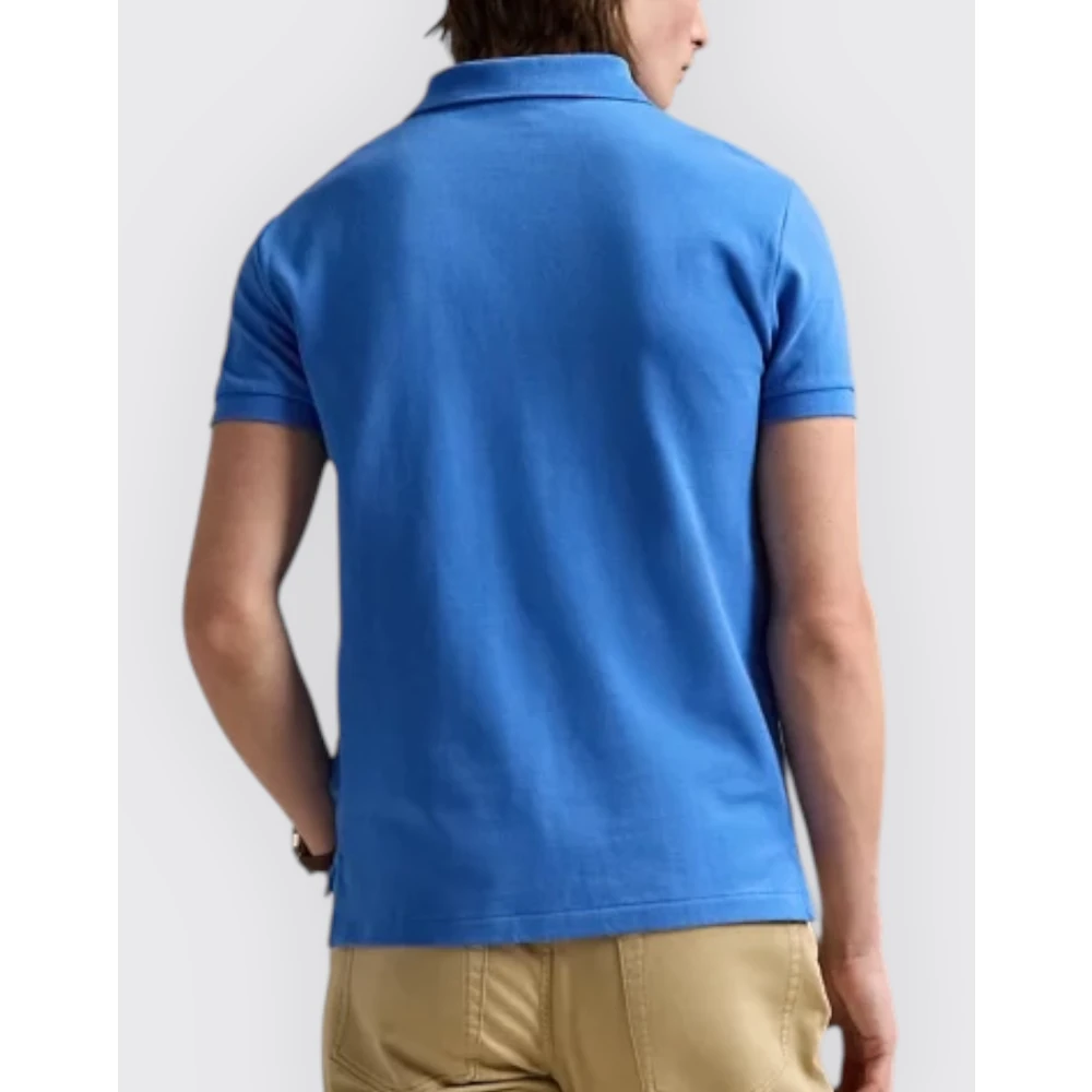 Polo Ralph Lauren Slim-Fit Piqué Polo Gebreid Blue Heren