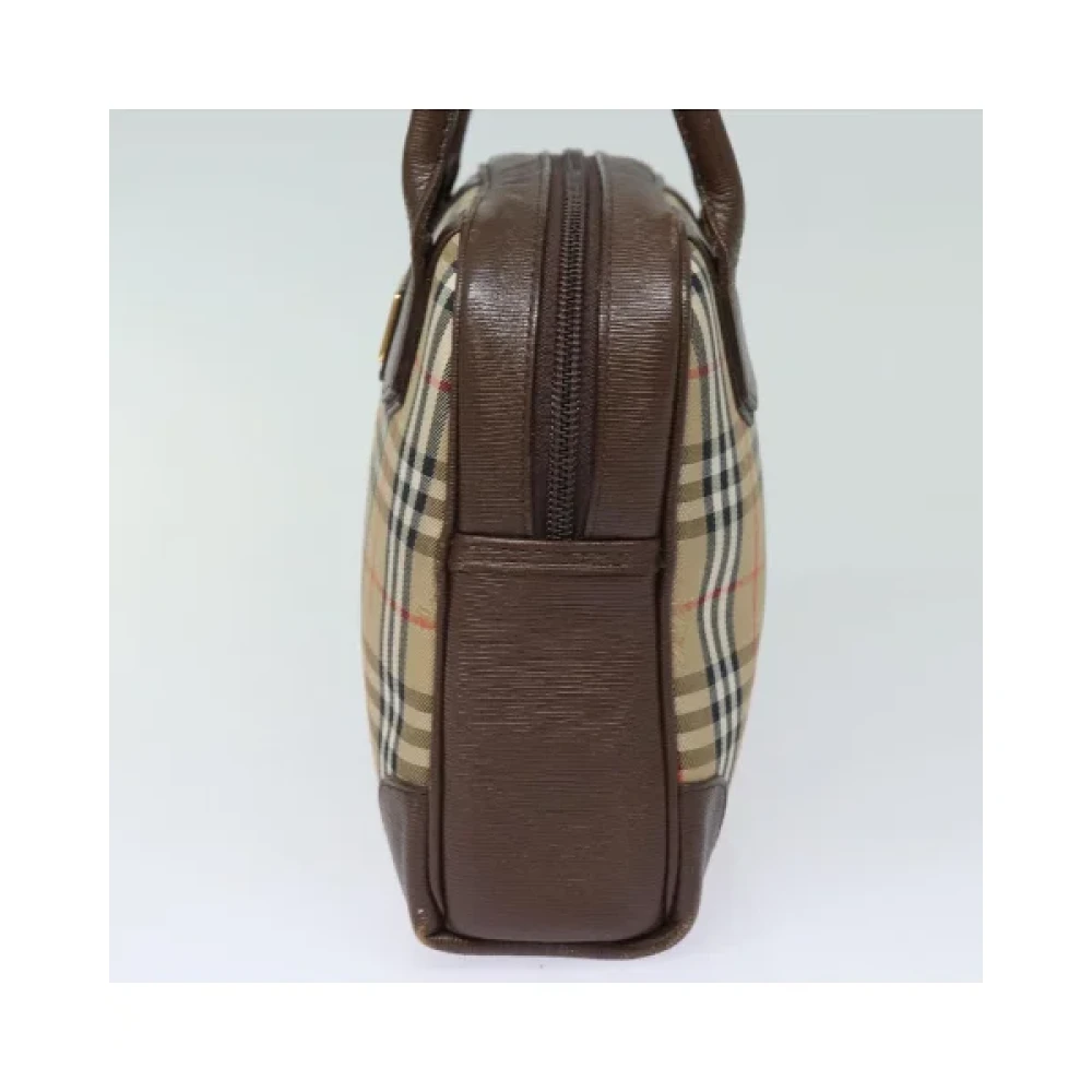 Burberry Vintage Pre-owned Canvas handbags Beige Dames