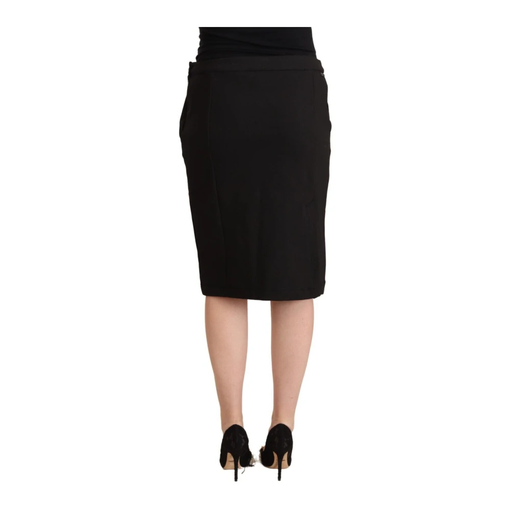 Gianfranco Ferré Chique Zwarte Pencilrok Black Dames