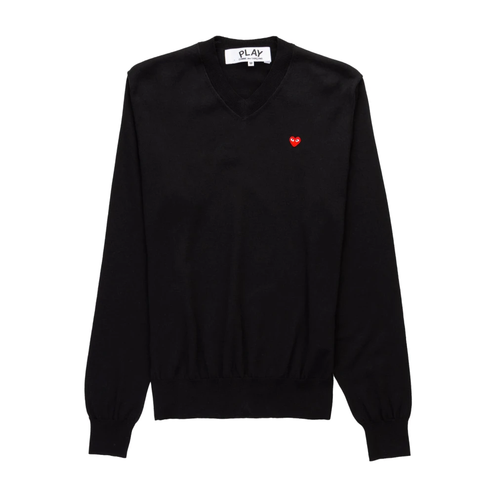 Comme des Garçons Play Round-neck Knitwear Black, Herr