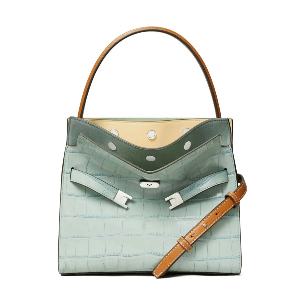 TORY BURCH Heldere Blauwe Leren Schoudertas Blue Dames