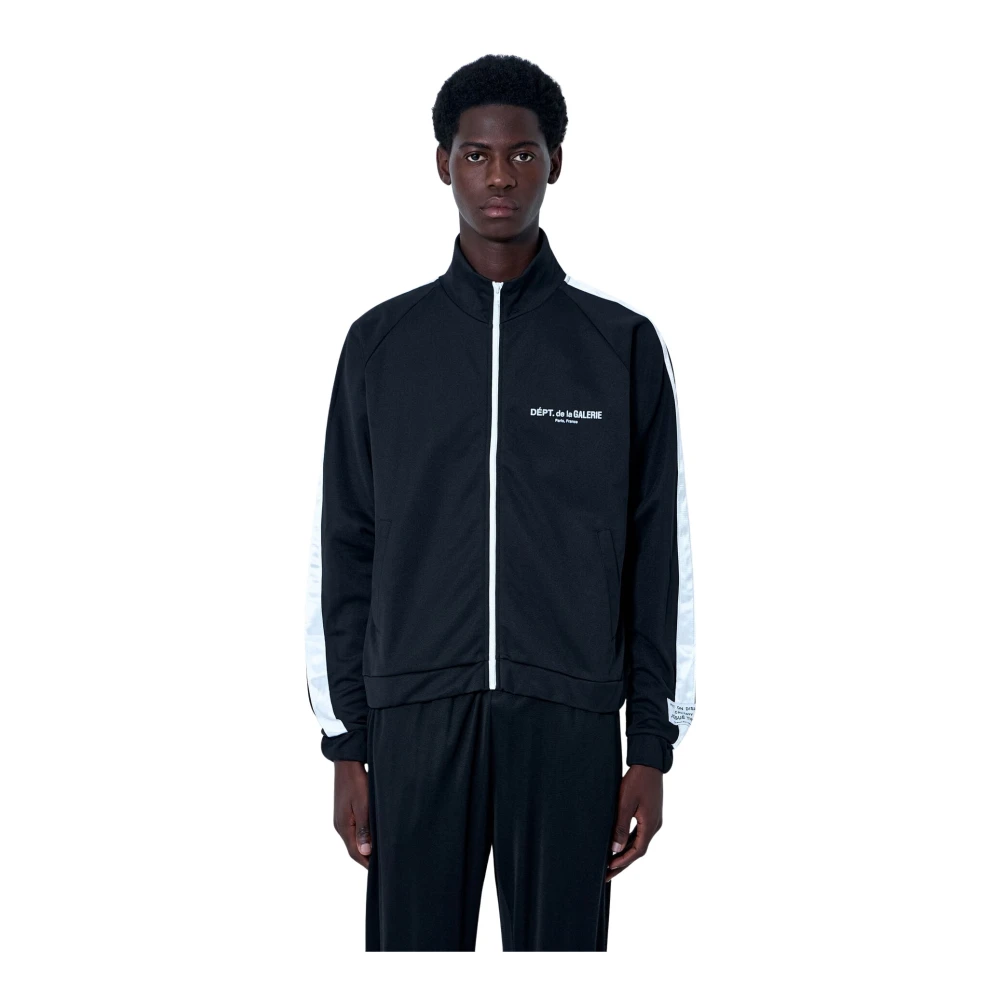 Gallery Dept. Men's Black Training, L, Track Jacket With Logo Detail