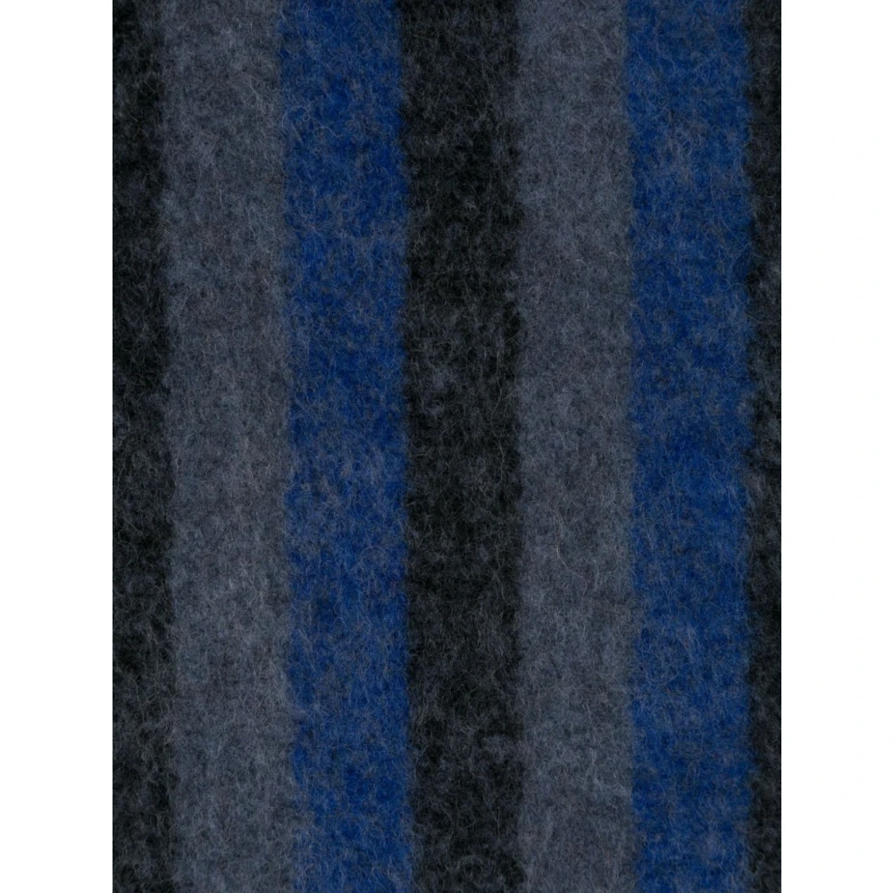 Paul Smith Gestreepte Logo-Geborduurde Sjaal Blue Heren