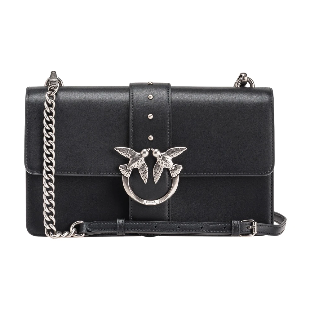 Pinko Love Bag One Zwart Leer Black Dames