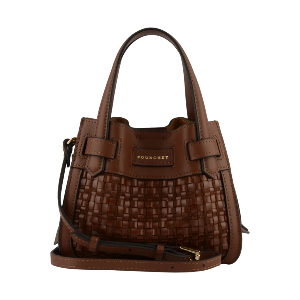 Pourchet Paris Braided Blossom Handtas Brown Dames