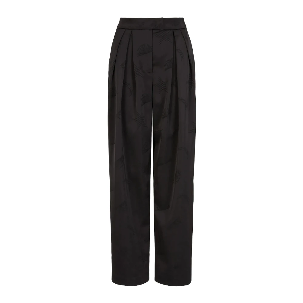 Emporio Armani Zwarte Jacquardbroek met Afneembare Basque Black Dames