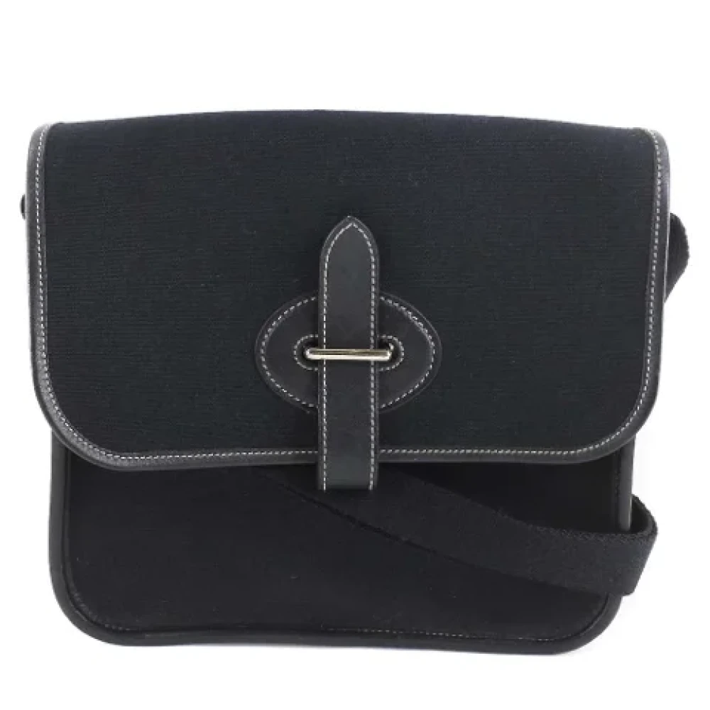 Hermès Vintage Pre-owned Canvas shoulder-bags Black Dames