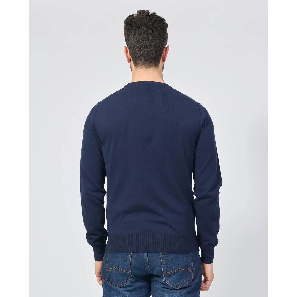 K-way Blauwe Crew Neck Sweater Blue Heren