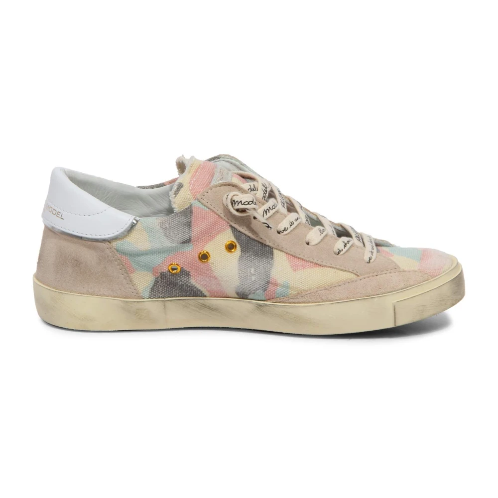 Philippe Model Vintage Effect Lage Top Camouflage Schoenen Dames Schoenen Veelkleurig Multicolor