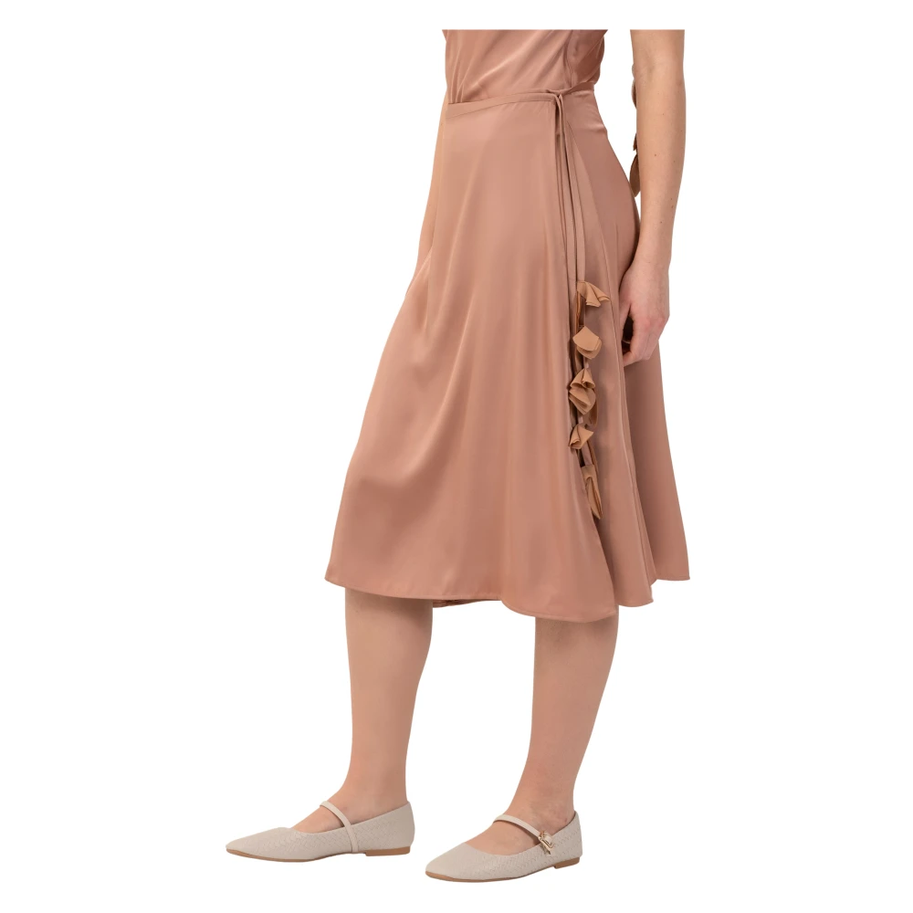Kocca Brown Midi Skirts, Female, Xs, Sleek Slim Fitting Skirt