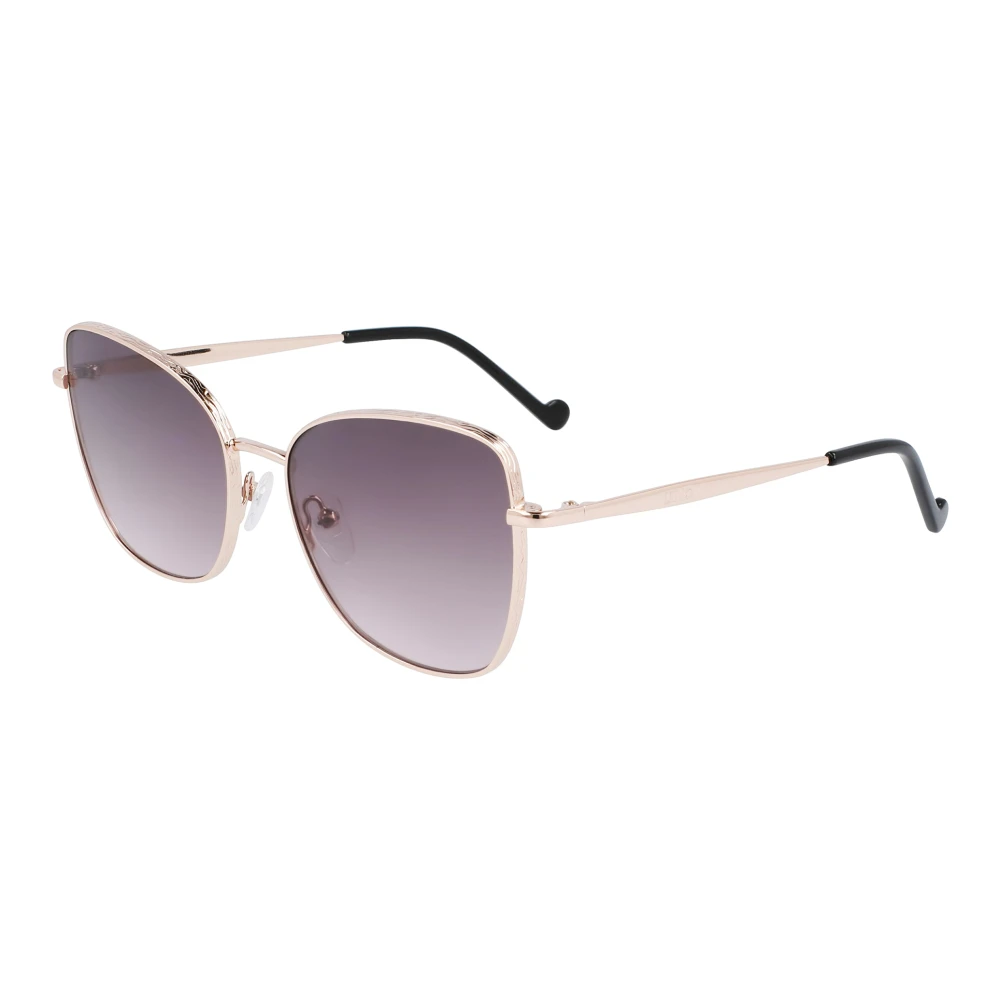 Liu Jo Women's Yellow Sunglasses, 55 Mm, Rose Gold Sunglasses With Grey Lenses