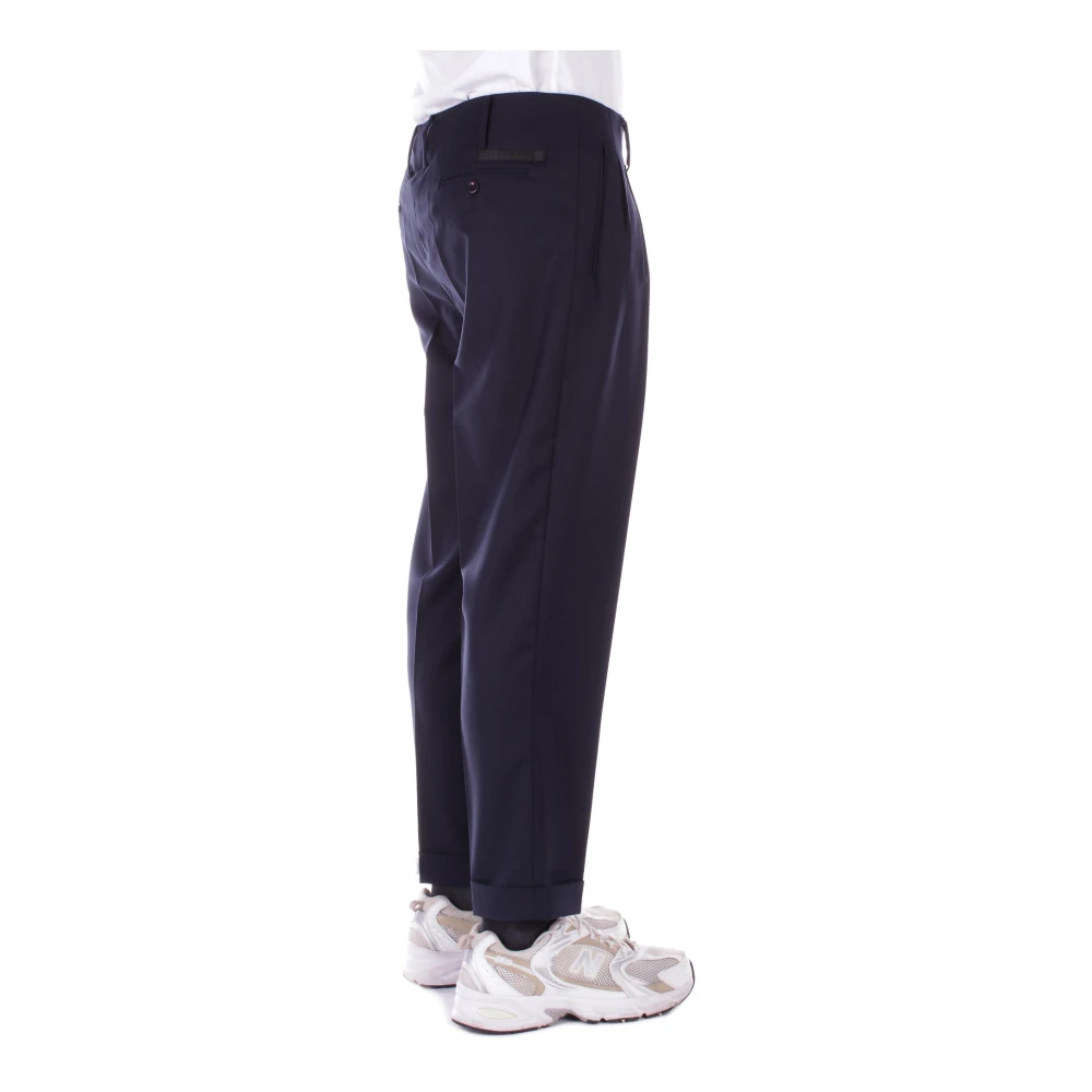 John Richmond Logo Front Zip Broek Saffierblauw Blue Heren