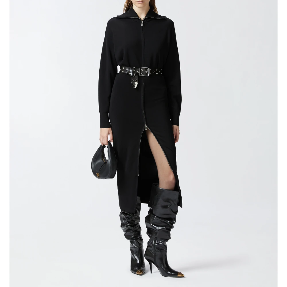 pinko Elegante Jurk Levulosio Model Black Dames