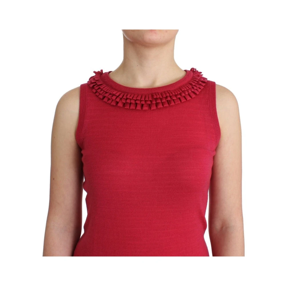 John Galliano Roze Gebreide Top Pink Dames