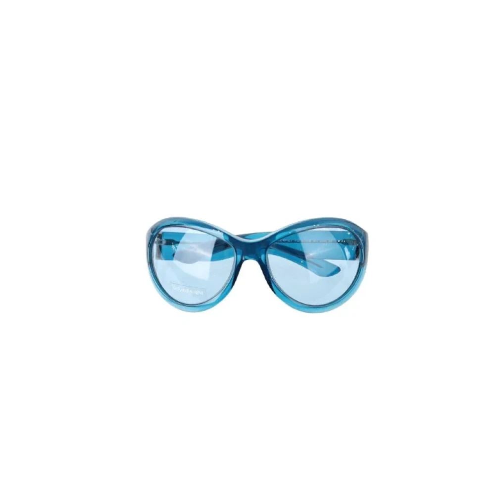 Yves Saint Laurent Vintage Pre-owned Plastic sunglasses Blue Dames