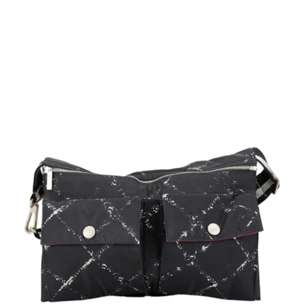 Chanel Vintage Pre-owned Nylon shoulder-bags Black Dames