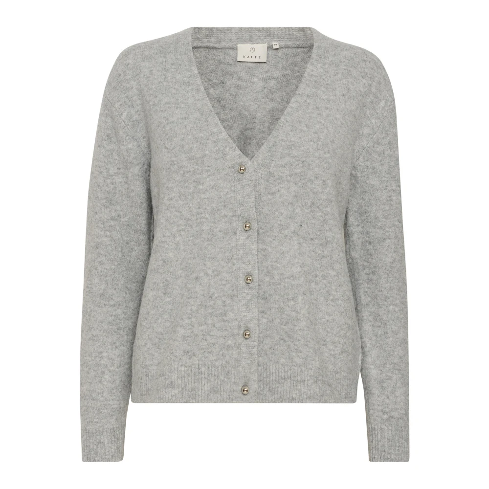 Kaffe Zachte Gebreide Vest Grijs Melange Gray Dames