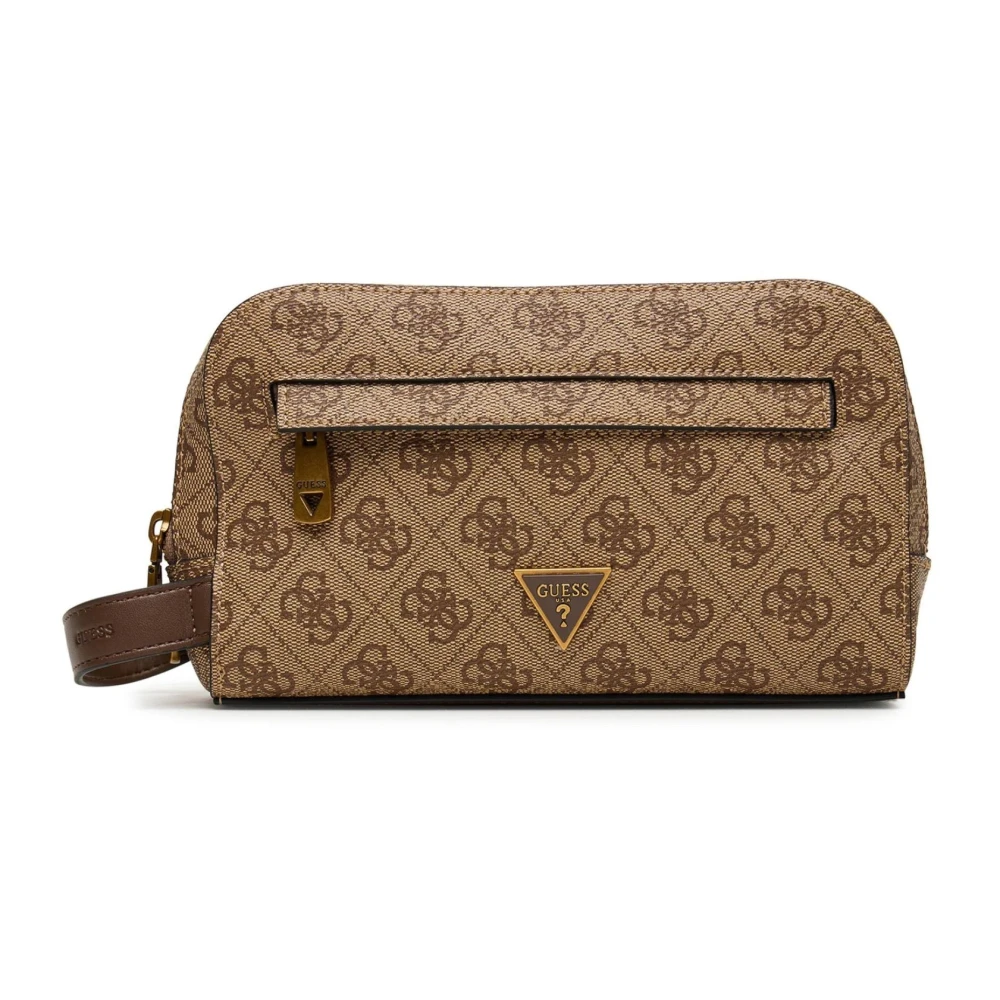 Guess , Toilet Bags, Male, Brown, One Size, Beauty Toilet Bag