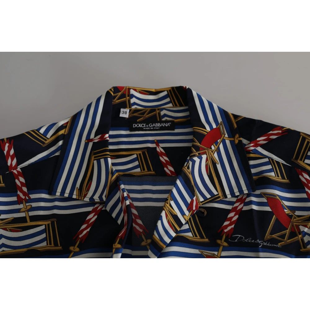 Dolce & Gabbana Multicolor Zijden Strandoverhemd Multicolor Heren
