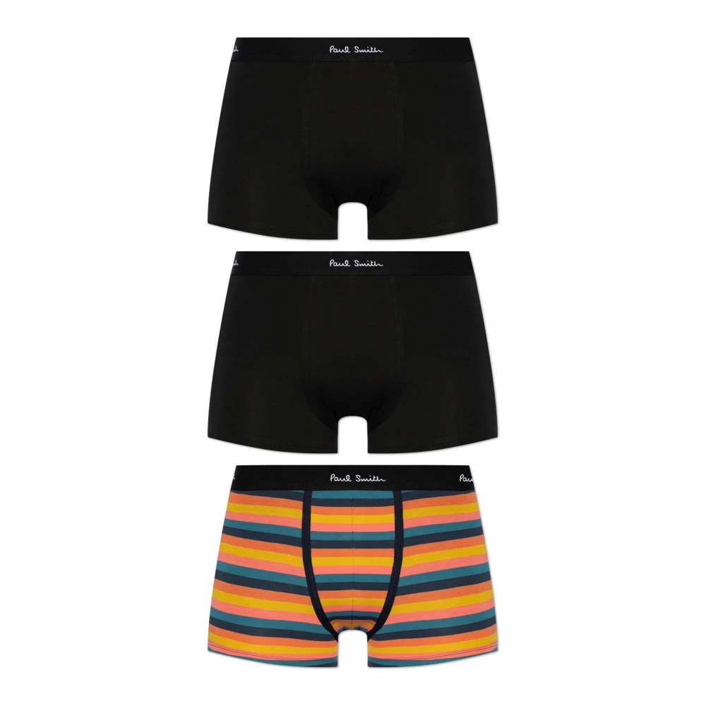 Paul Smith Boxershort met elastische band met logo in een set van 3 stuks