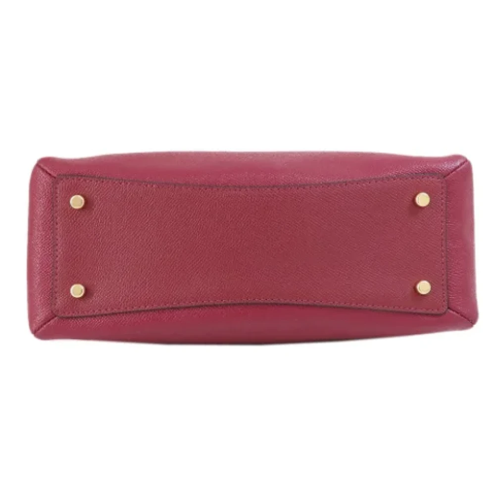 Coach Pre-owned Leather handbags Red Dames