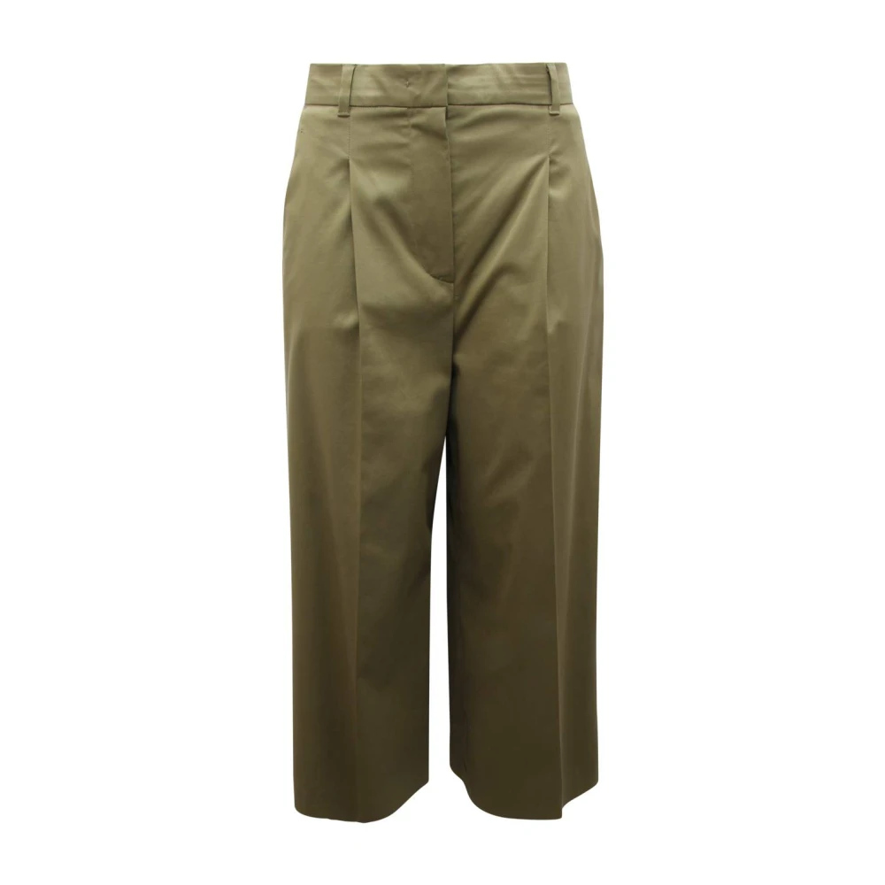 Max Mara Women's Green Ribera Cropped Trousers - Cropped Trousers - S - Trousers
