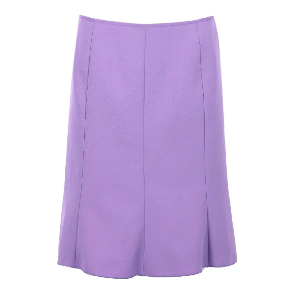 Miu Pre-owned Polyester bottoms Purple Dames