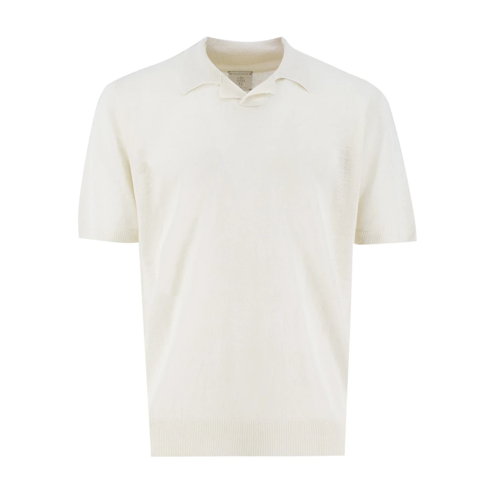Eleventy Veelzijdig Linnen Polo Shirt White Heren