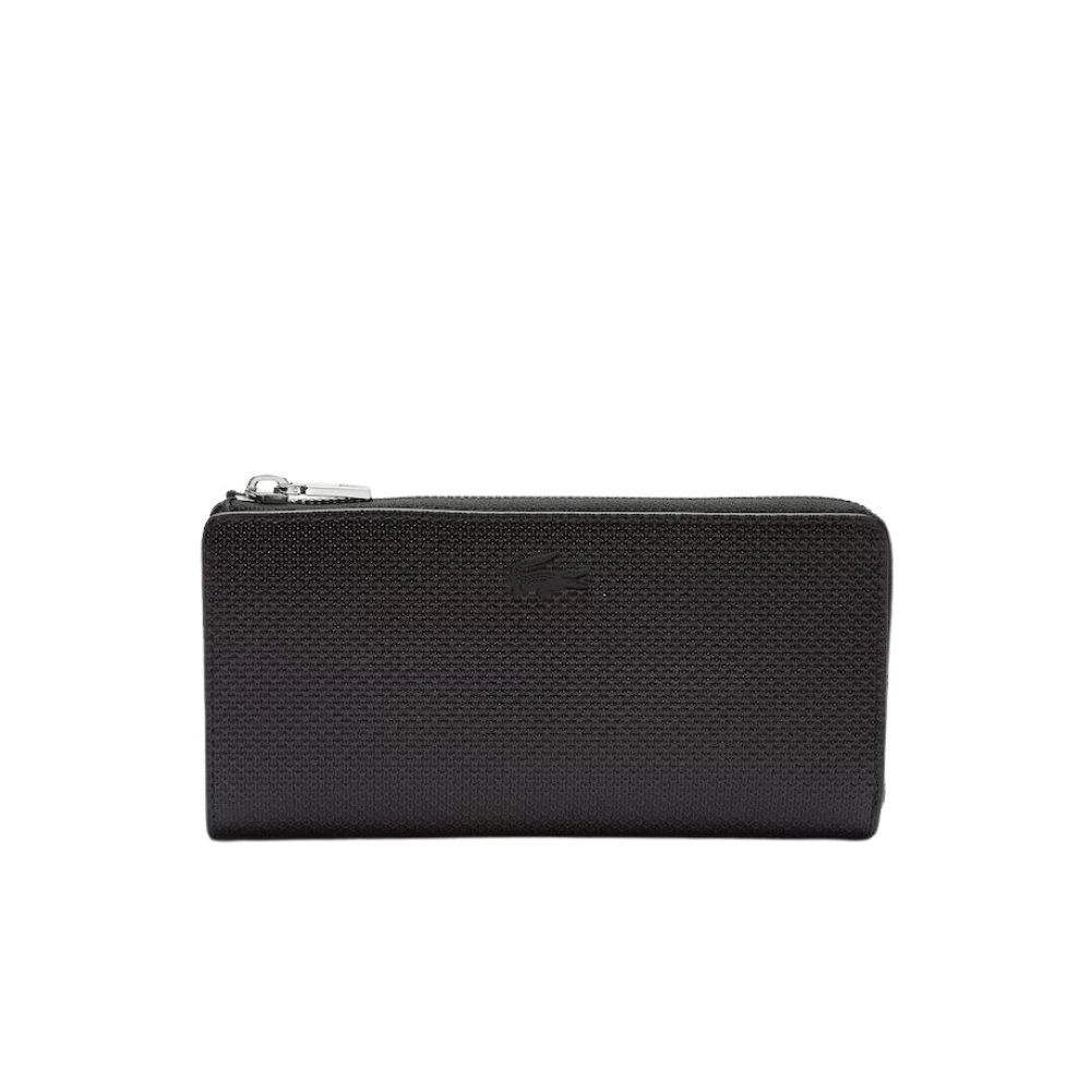 Lacoste Men's Black Chantaco Leather All-In-One Wallet - Wallets & Cardholders - One Size - Accessories