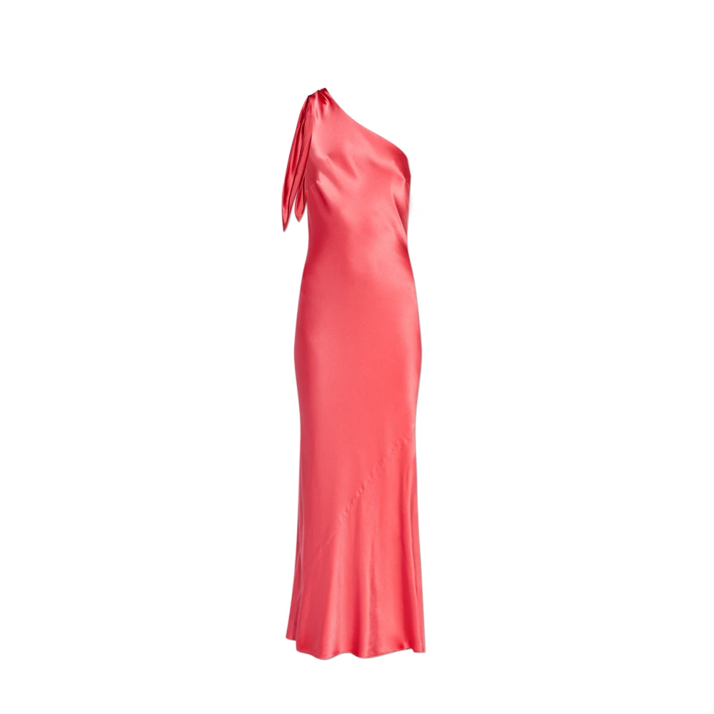 Cult Gaia Kamila een-schouder jurk van satijn Pink Dames