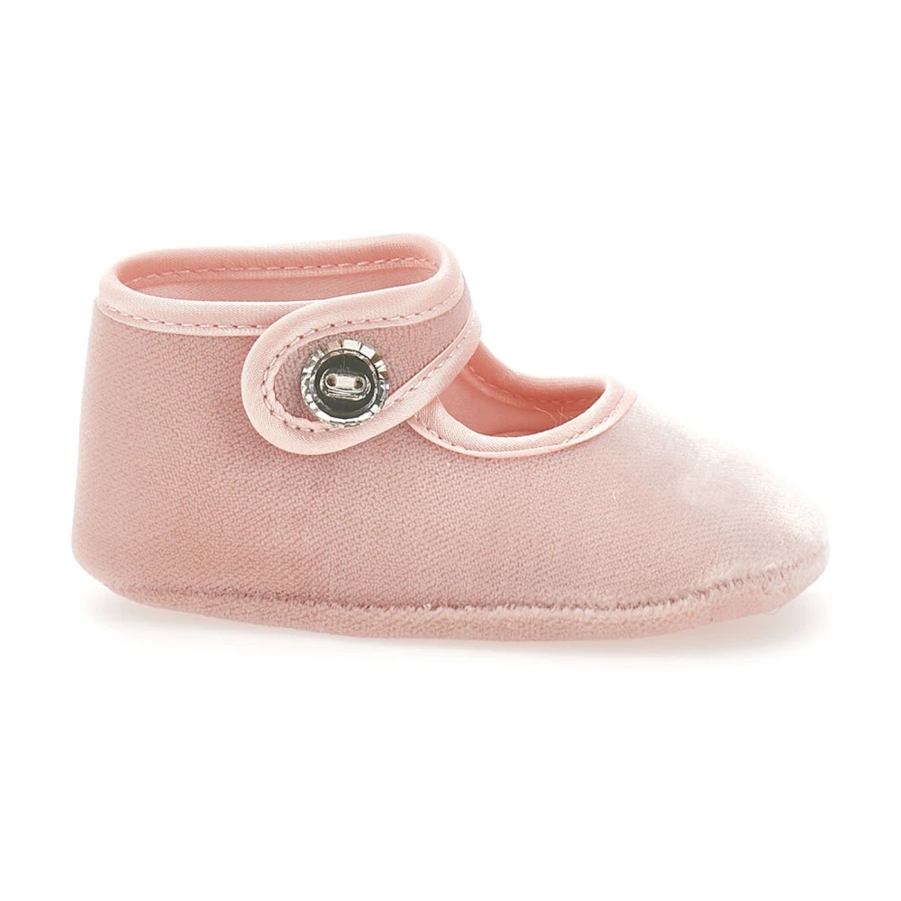 Monnalisa Women's Dusty Pink Rose Velvet Baby Shoes - Image 2