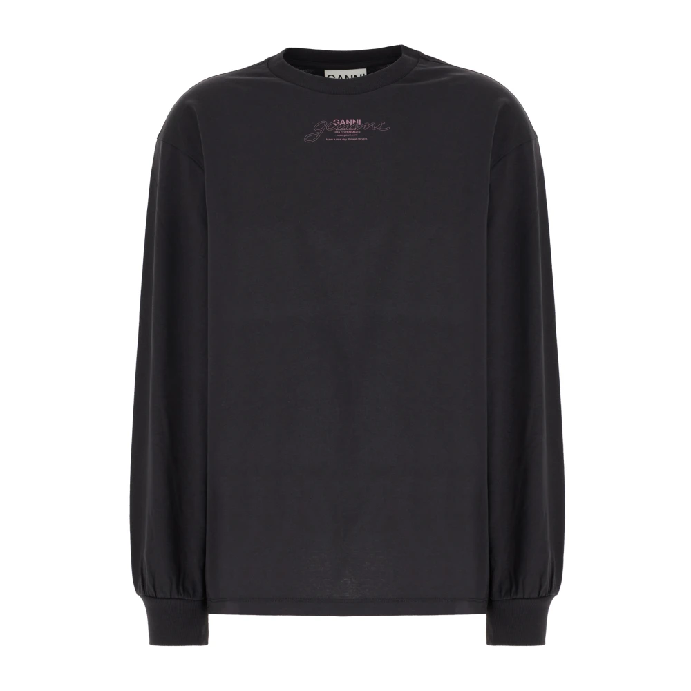 Ganni Stijlvolle Sweatshirt voor een Moderne Look Black Dames