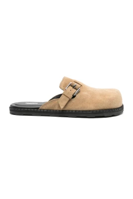 Beige Sandaler med Spänne Stängning