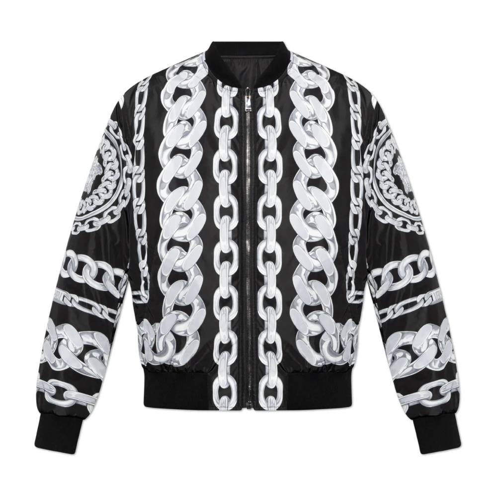 Versace Omkeerbare 'bomber' jas Black Heren