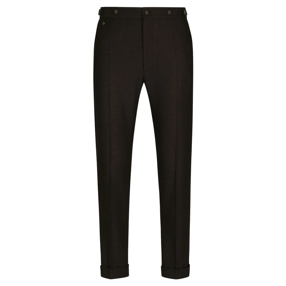 Dolce & Gabbana Men's Brown Suit Trousers, L, Elegant `S Trousers