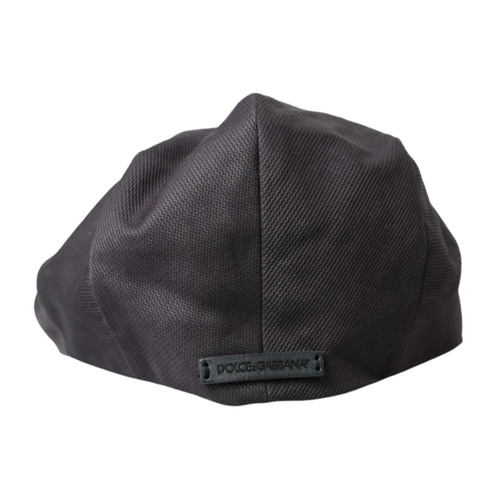 Dolce & Gabbana Grijze Katoenen Newsboy Cap Gray Heren