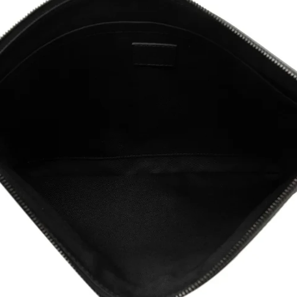 Louis Vuitton Vintage Pre-owned Leather clutches Black Heren