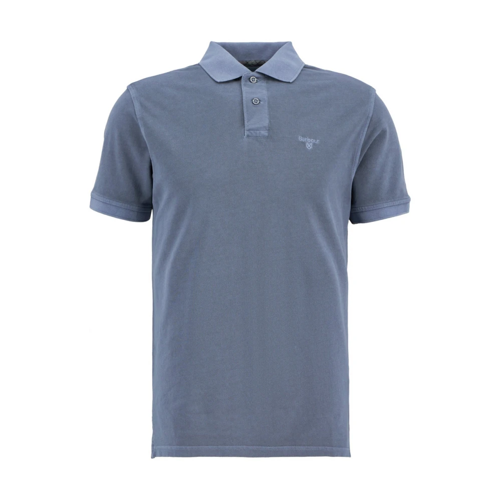 Barbour Men's Blue Polo Shirts, Xl, Washed Tartan Tailored Pique Polo