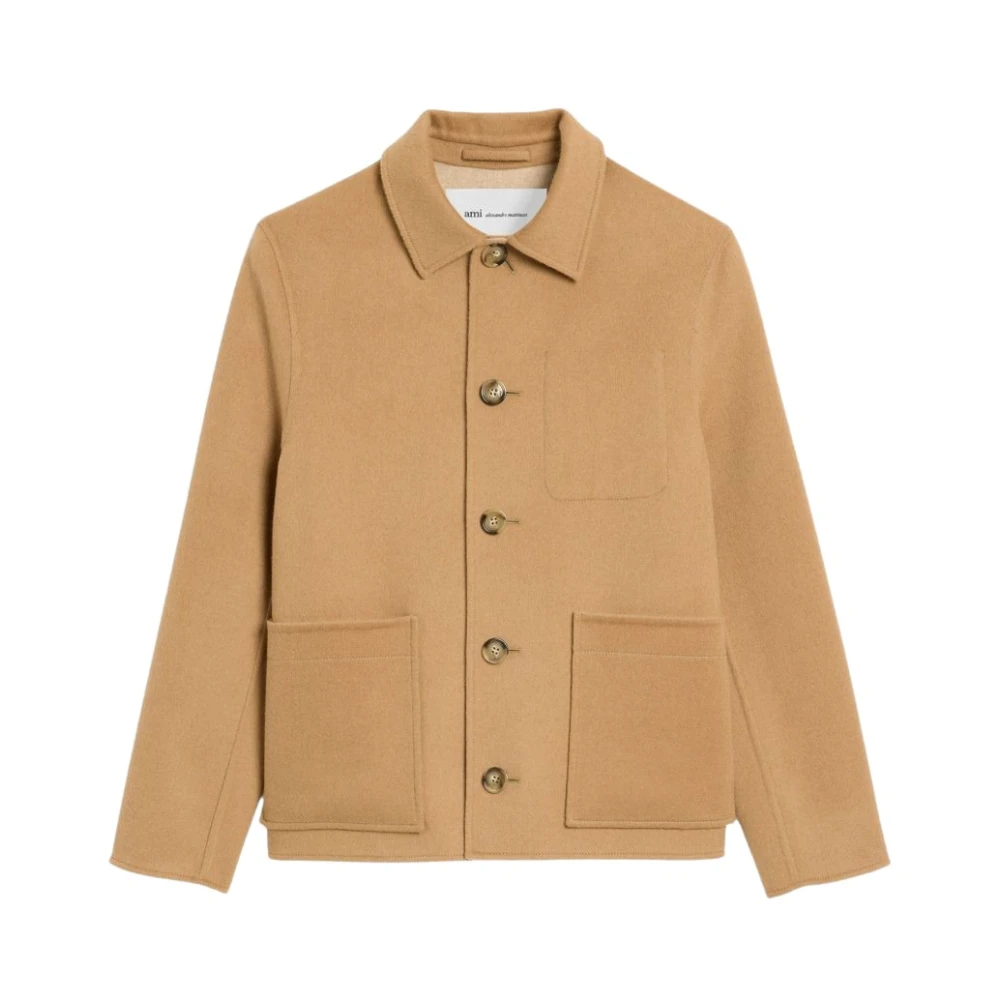 Ami Paris Beige - Button-Down Wool And Cashmere Jacket - Size: Xl - For Men - Immagine 3