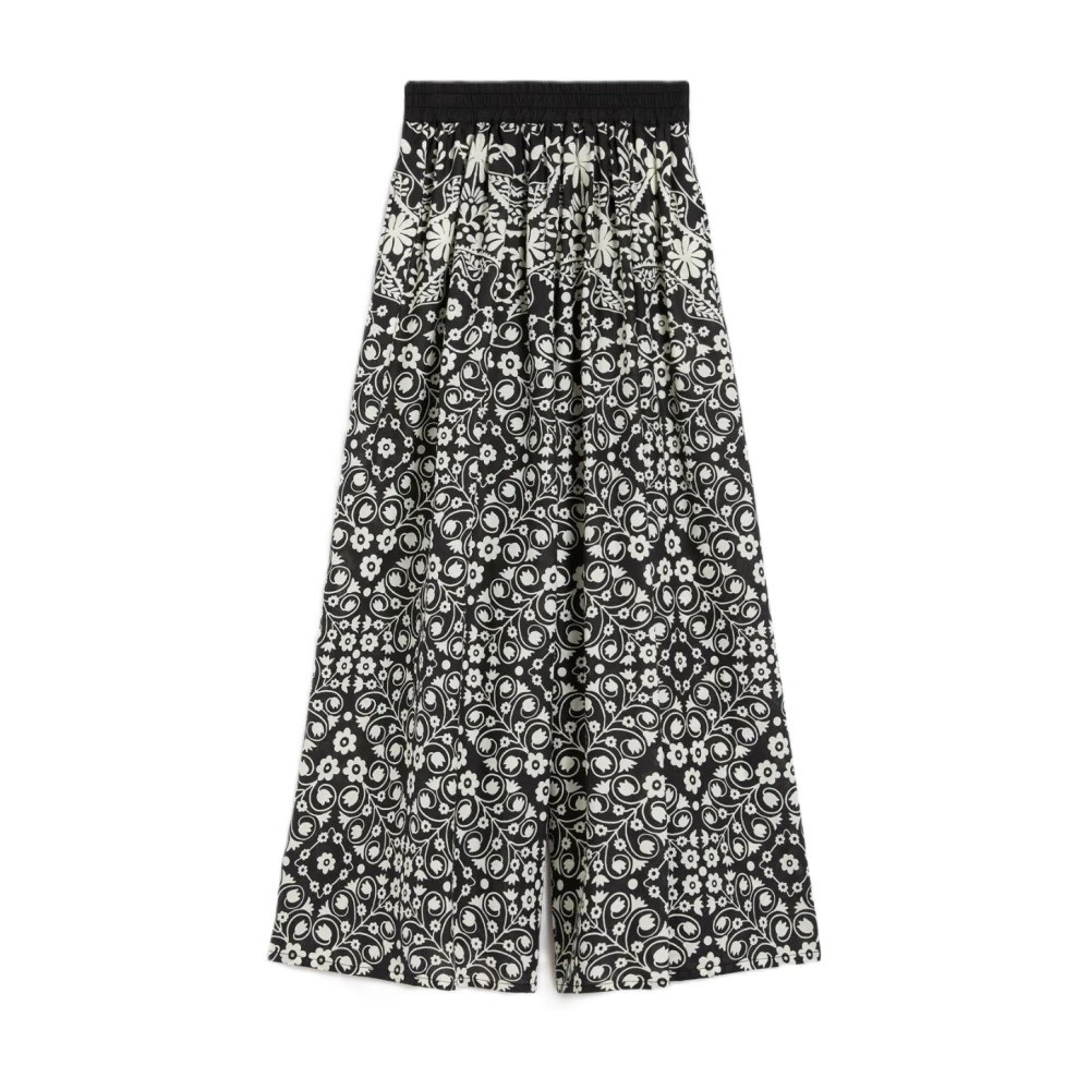 Weekend Max Mara Kvinno Svart Byxor Dam, 2XS, Bomull, Wkipalanca