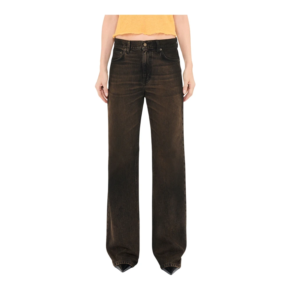 Haikure Women's Brown Korea Jeans