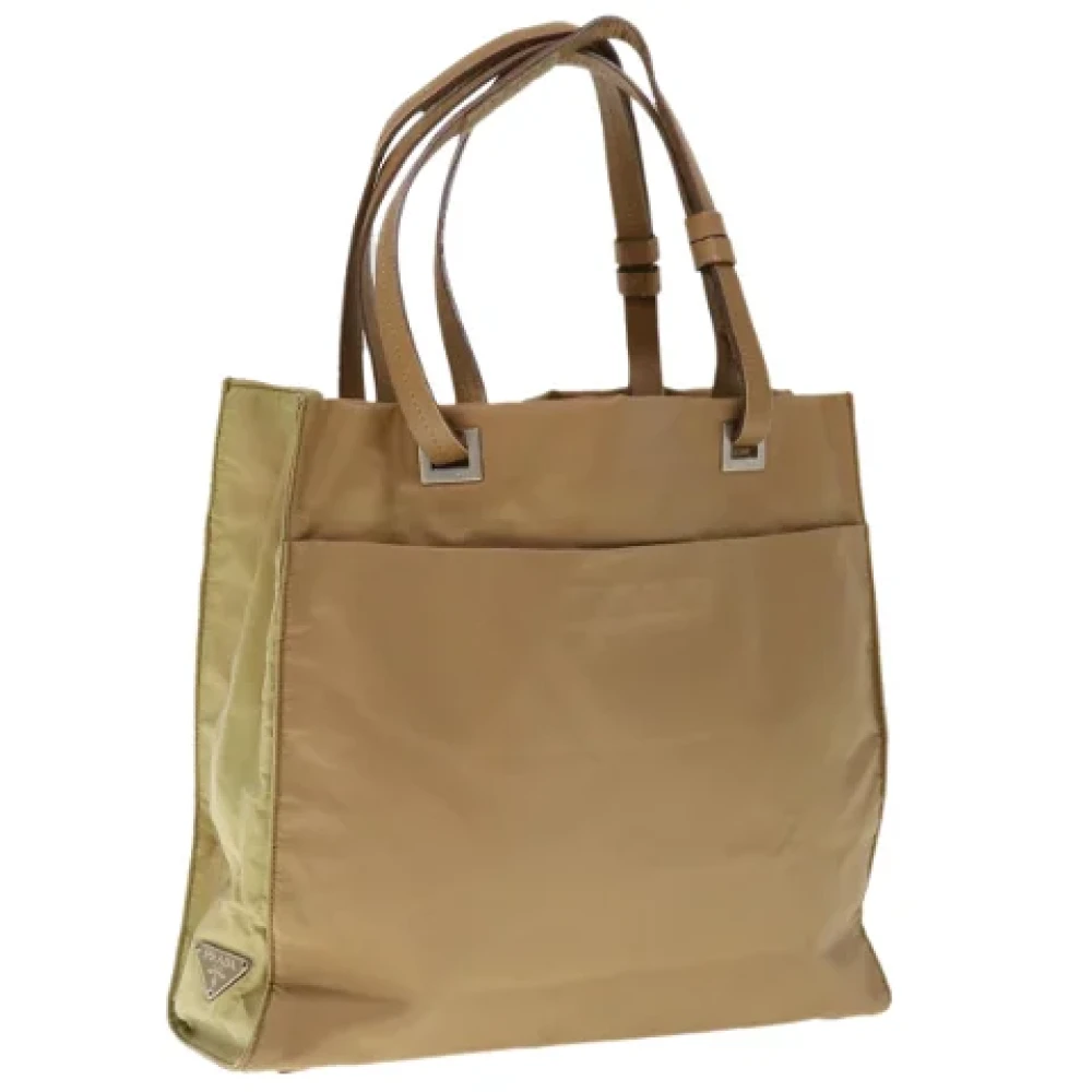 Prada Vintage Pre-owned Nylon totes Beige Dames
